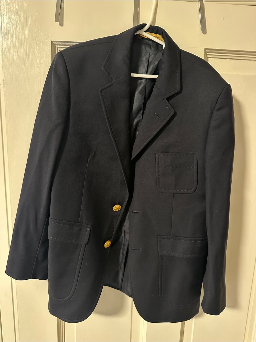 Black Brooks brothers Kids Gold-Button Blazer